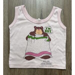 Vintage Sweet Pickles Bashful Bear‎ Tank Top Kids Size 4